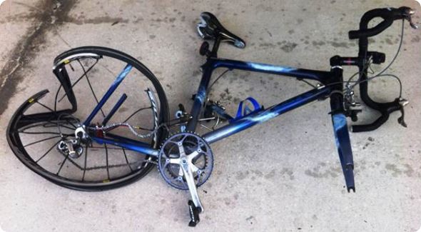 damaged bike